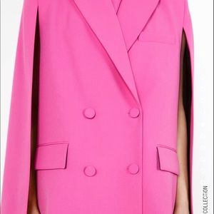 Hot pink cape blazer